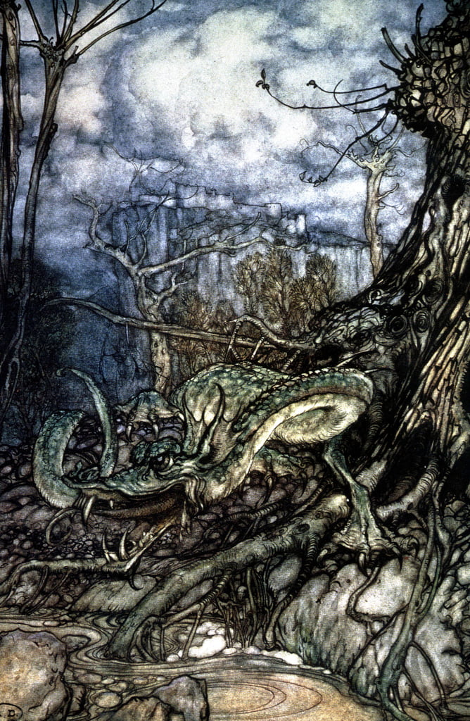 Dragon Arthur Rackham Estampe D Art   Arthur Rackham   Dragon   (MeisterDrucke 1456300) 