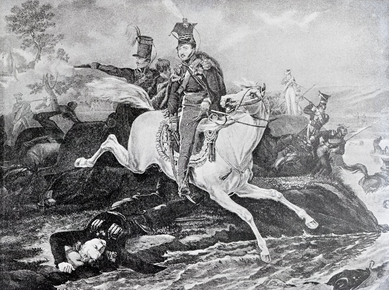 Mort de Józef Poniatowski à la bataille de Leipzig, 1813 - Unknown
