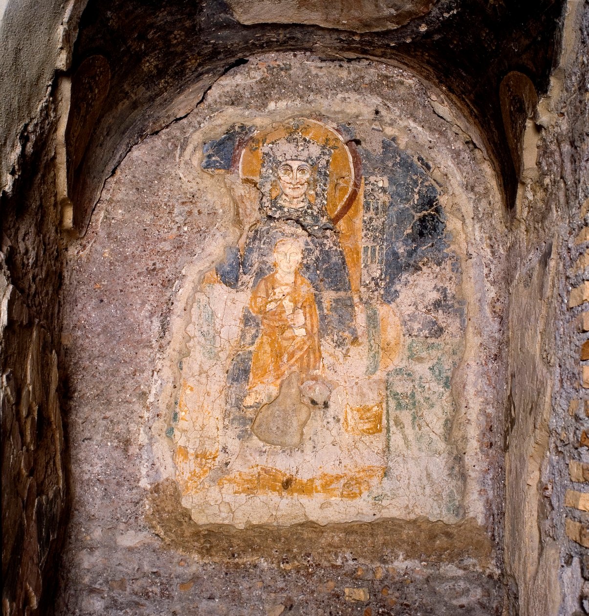 Fresque dans la basilique souterraine du IVe siècle - Unknown