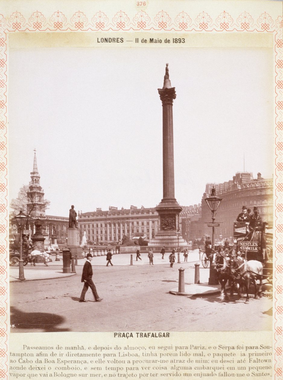 Colonne Nelson, Trafalgar Square, vers 1893 - English Photographer