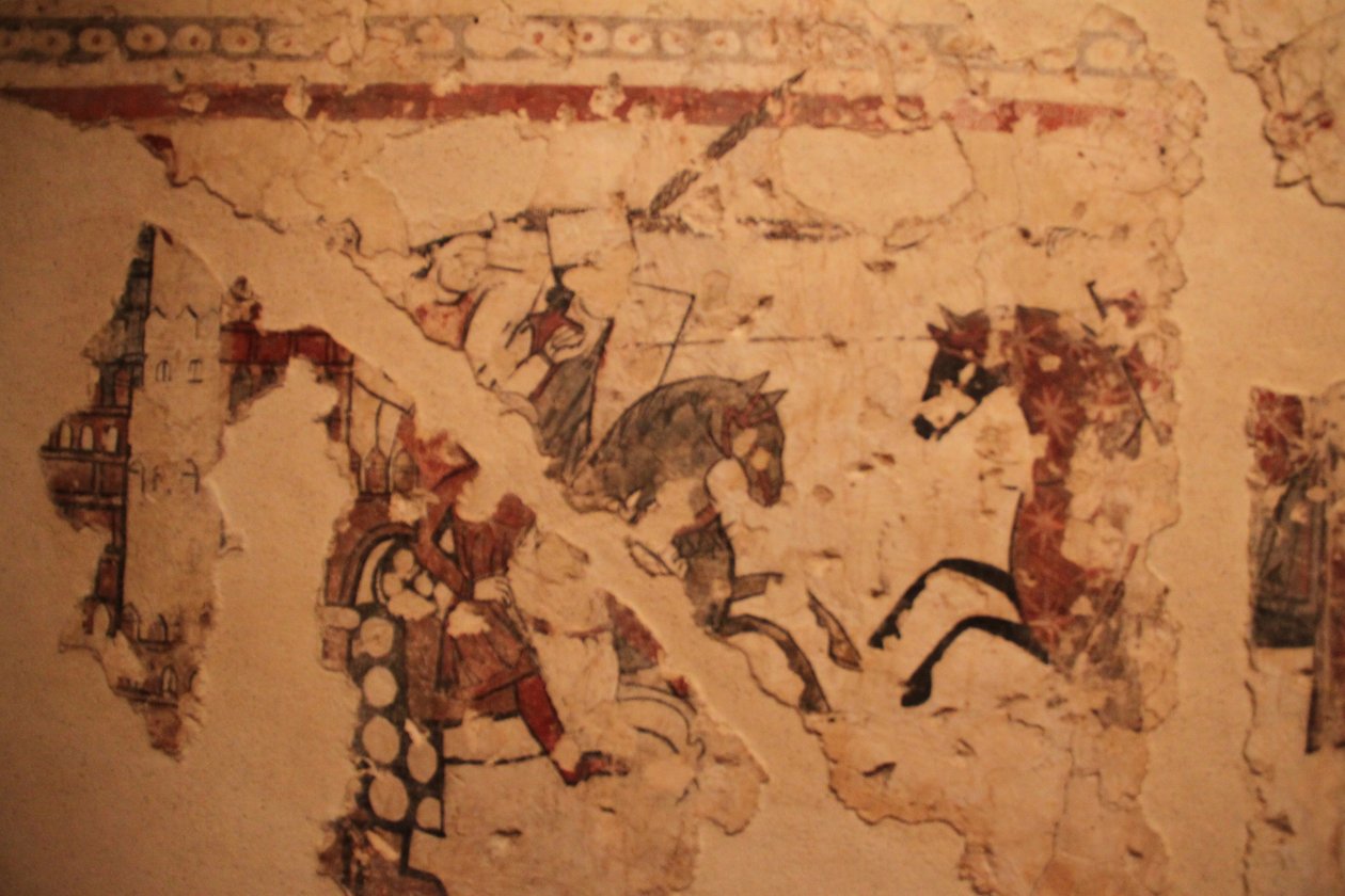Peintures murales de la fin du XIIIe ou du début du XIVe siècle. Musée de l