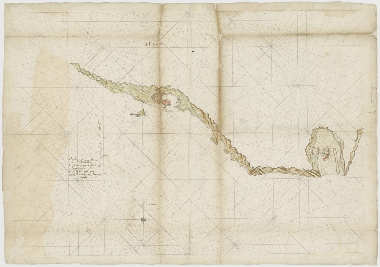 Carte du fort espagnol à Tamsui, plus tard de la VOC - Unbekannt Unbekannt
