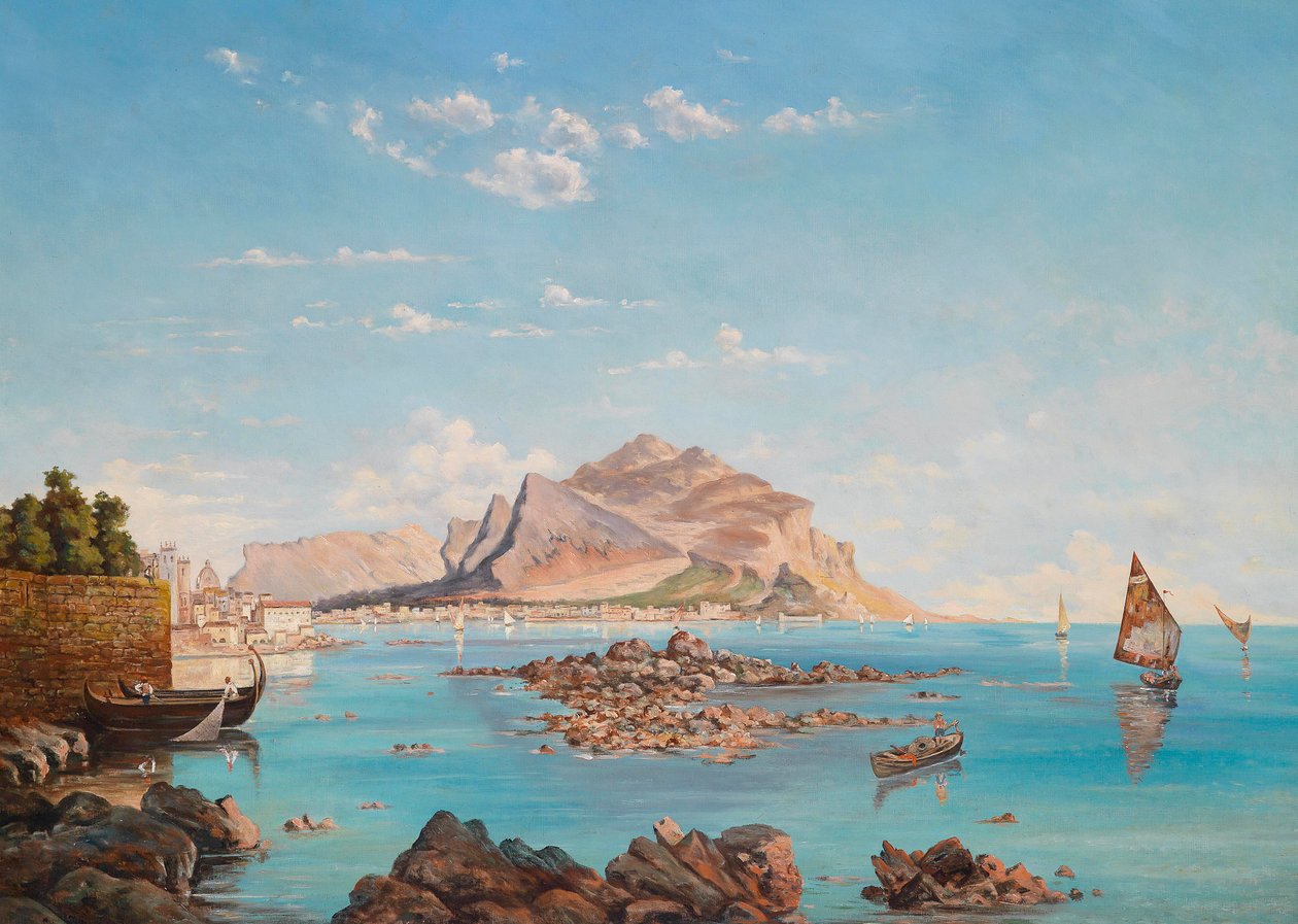Vue de Palerme avec le Monte Pellegrino - Unknown