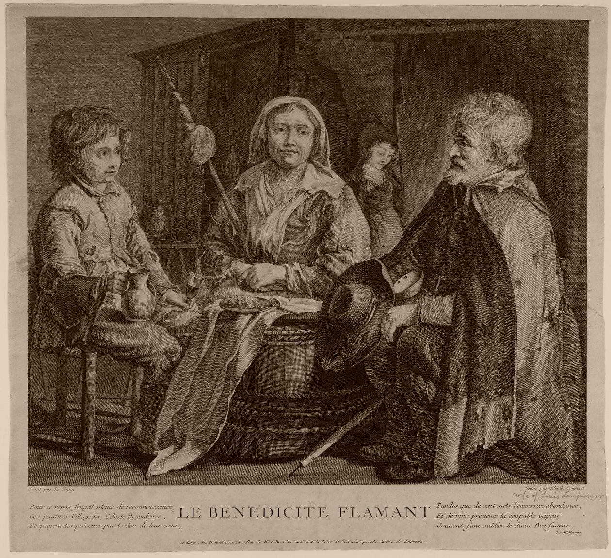 La bénédiction flamande - (after) Le Nain Brothers