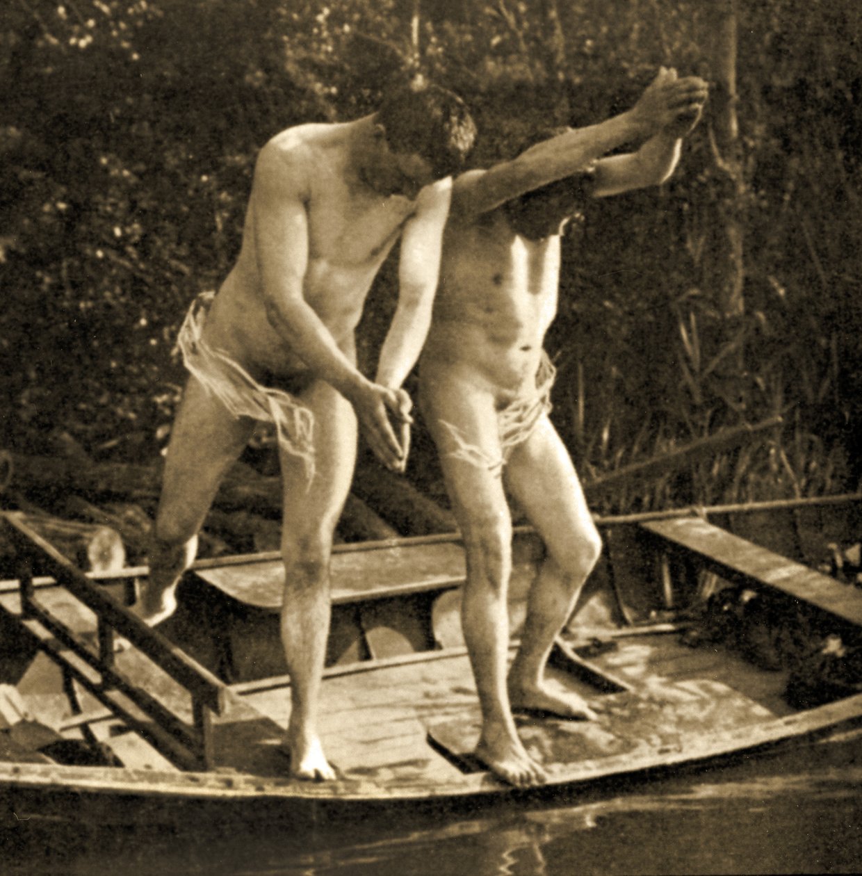 Plongeon depuis un bateau à rames, c.1910 - Unknown