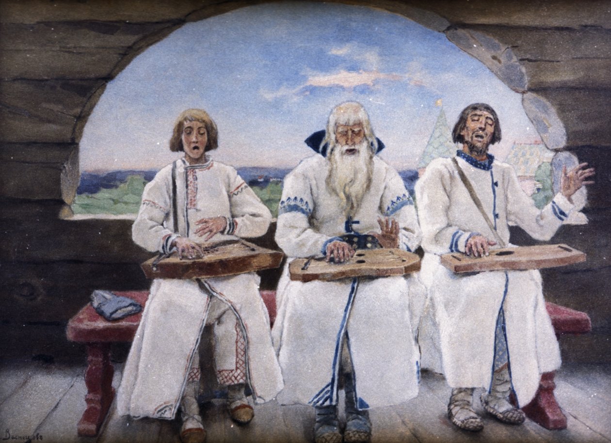Joueurs de dulcimer, 1899, peinture de Victor Vasnetsov - Unknown
