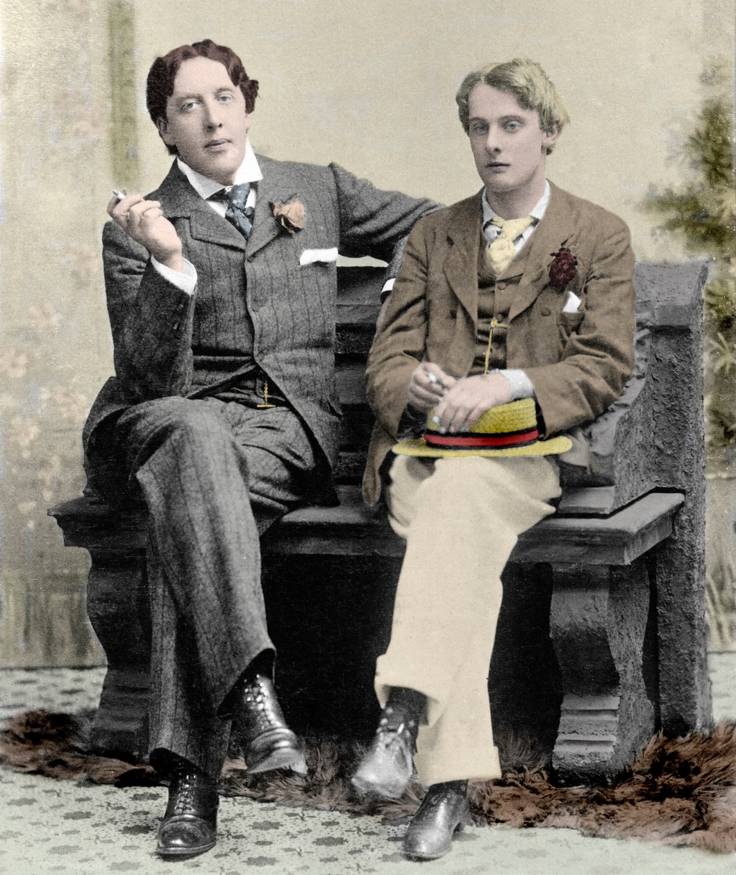 Oscar Wilde et Lord Alfred Douglas, 1894 (photo colorisée) - Unknown