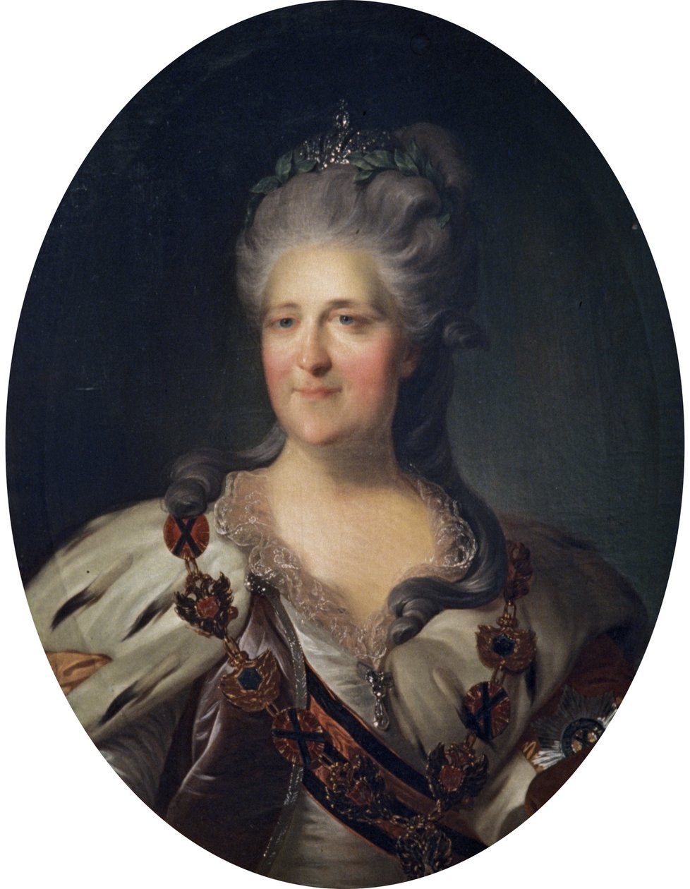 Portrait de Catherine la Grande par F. Rokotov - Unknown