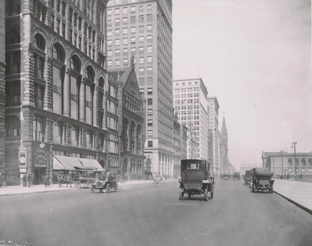 Vue de Michigan Avenue, Chicago, vers le nord depuis Congress, 1911 - American Photographer