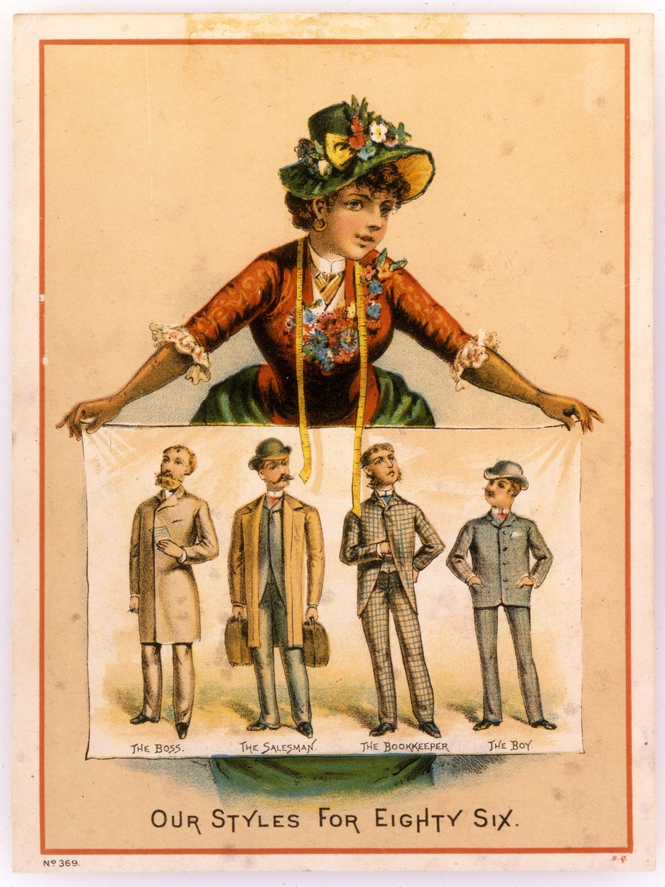 B. Rydill, Nos styles pour quatre-vingt-six : Le patron, Le vendeur, Le comptable, Le garçon, 1886 - American School