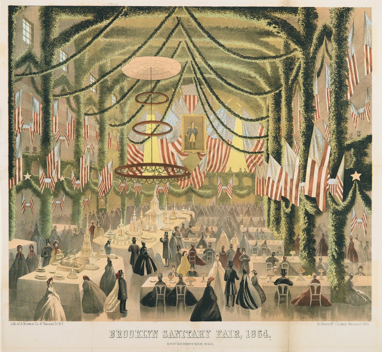 Knickerbocker Hall, Brooklyn Sanitary Fair, 1864 - American School