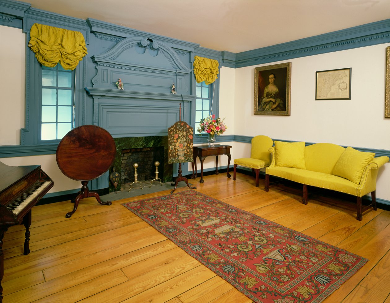 Le Hall, La Maison Cupola, Edenton, Caroline du Nord, vers 1725 - American School