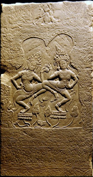 Apsaras dansantes, détail d
