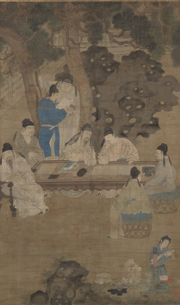 Les dix-huit érudits de Tang, 17ème siècle - Chinese School