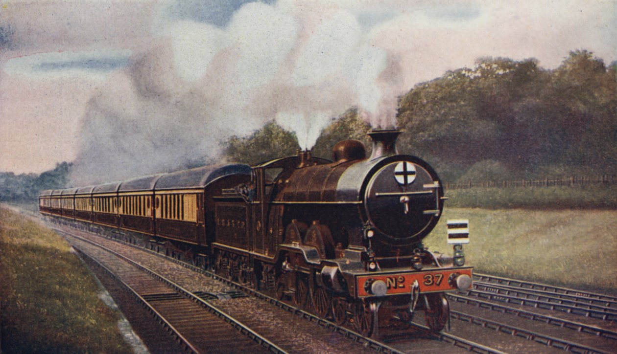 Le Southern Belle, une chaîne de luxe vestibulée, London, Brighton and South Coast Railway - English School