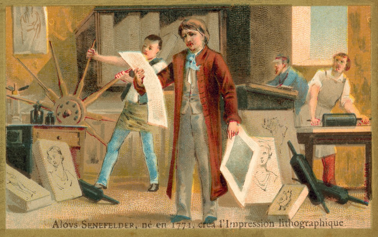 Alois Senefelder, inventeur allemand de la lithographie - French School