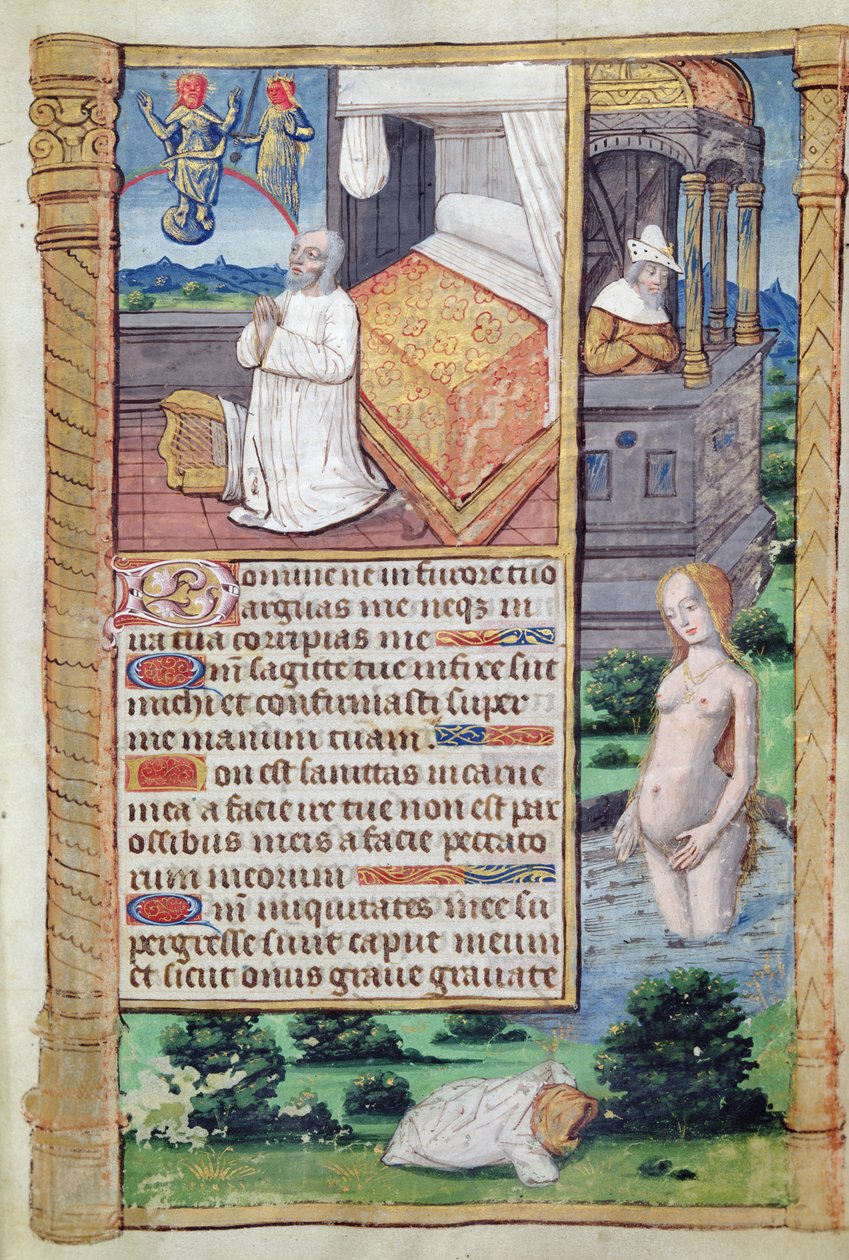 Fol.51r David et Bethsabée, des Heures de l