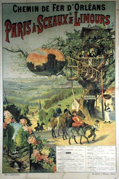 Affiche publicitaire pour le Chemin de Fer d