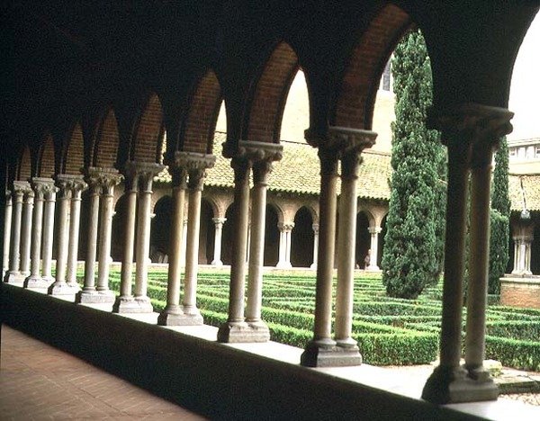 Le jardin du cloître, vu d