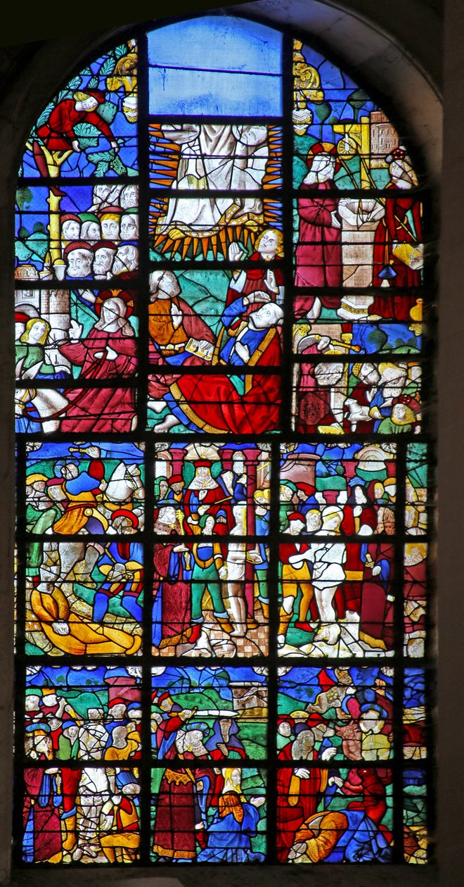 Scènes de la vie de Sainte Barbe, de la Passion et de la Transfiguration - French School