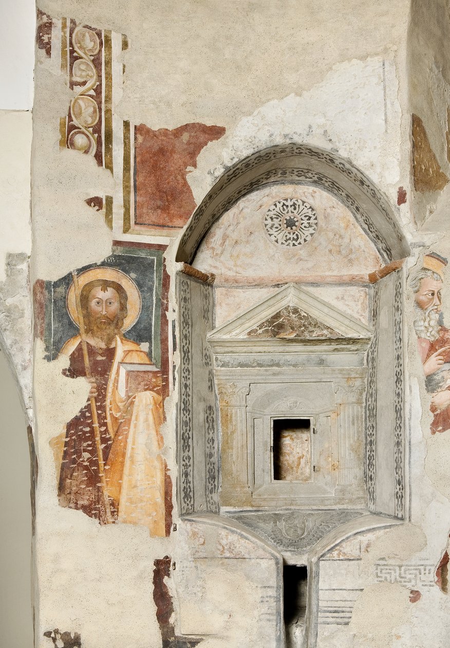 Niche avec tabernacle et apôtres - Italian School