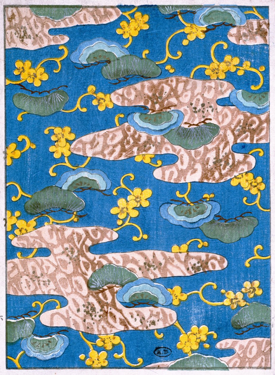 Motif de tissu, fin 19e siècle - Japanese School