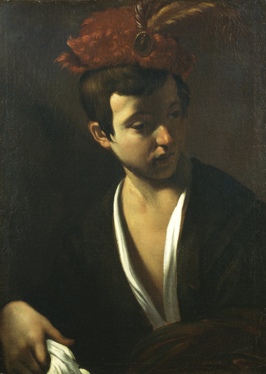 Garçon avec un chapeau à plumes - Unknown