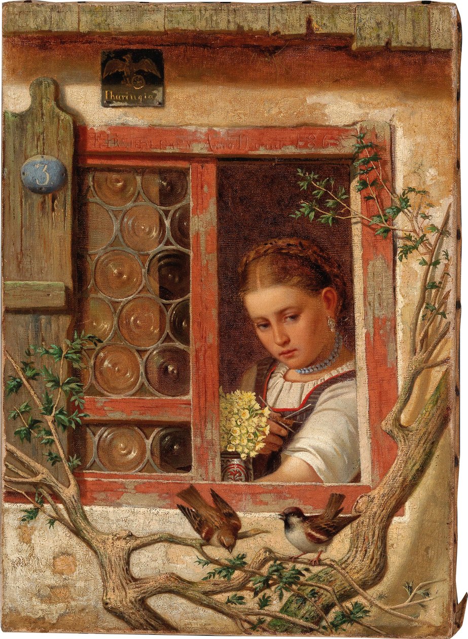 Fille à la fenêtre - Unbekannt Unbekannt