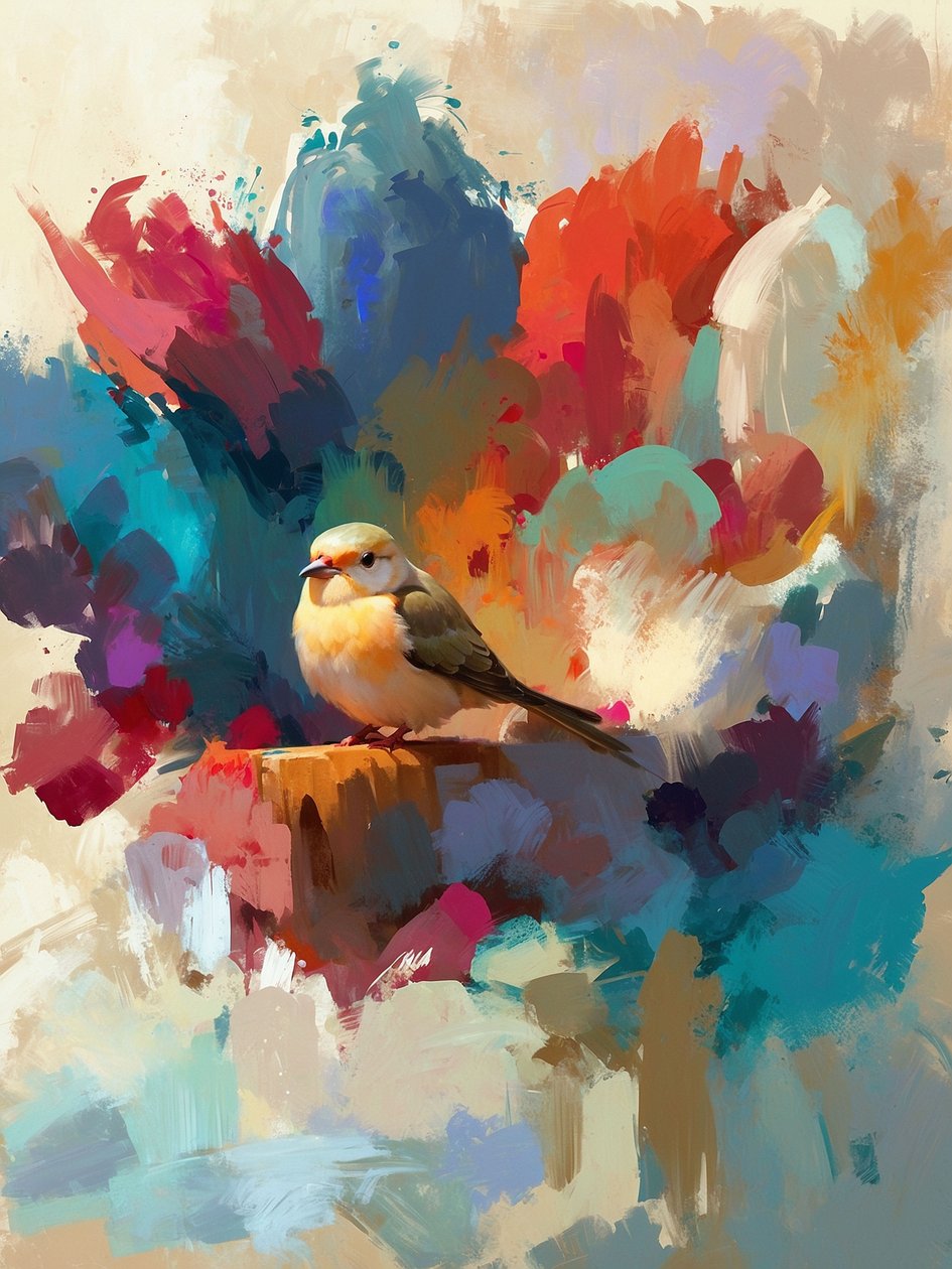 Oiseau peint 2 - Mario Witt