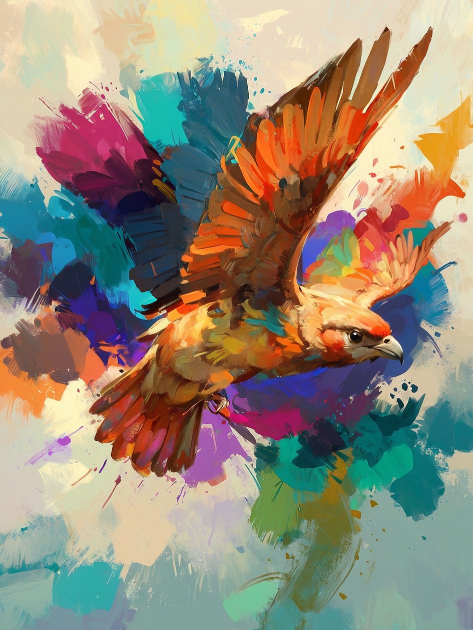 Oiseau peint 3 - Mario Witt