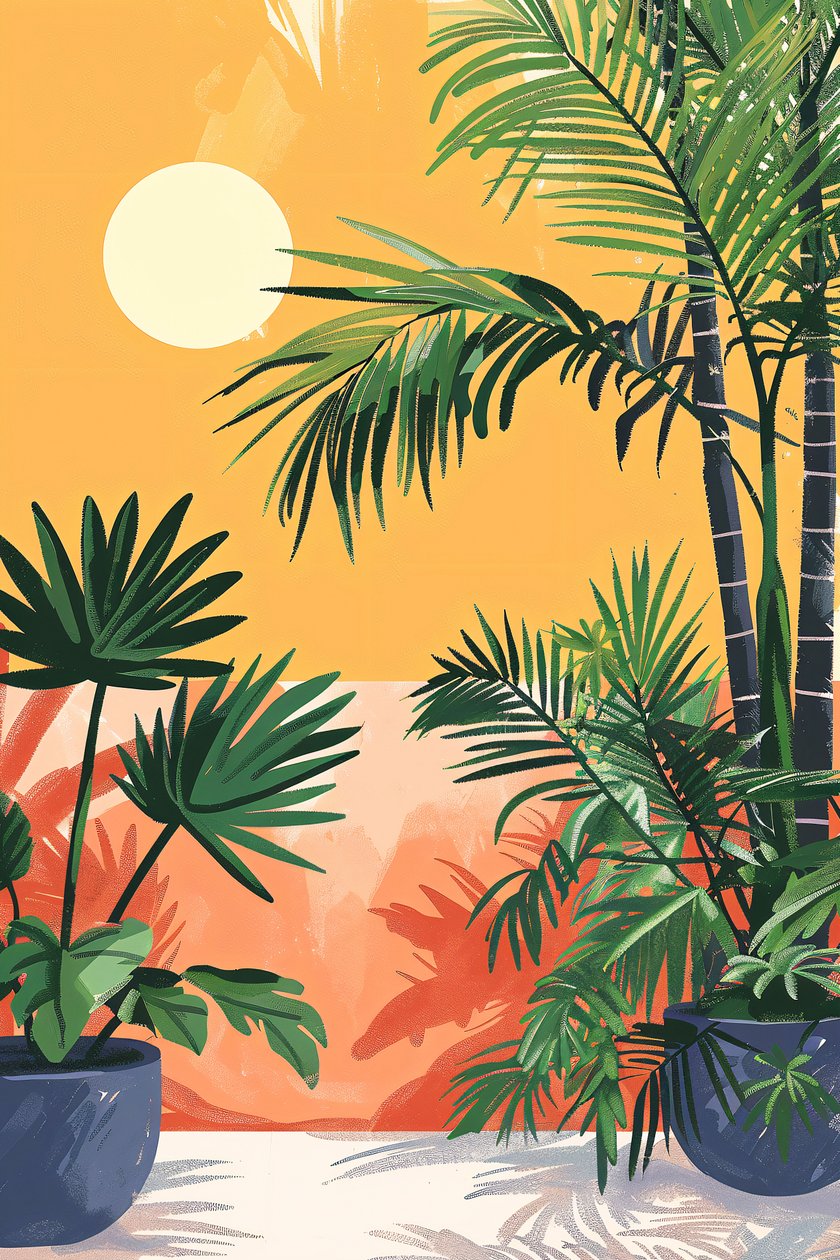 Affiche esthétique bohème avec plante Nova pour impressions sur toile - F. Abderrahim