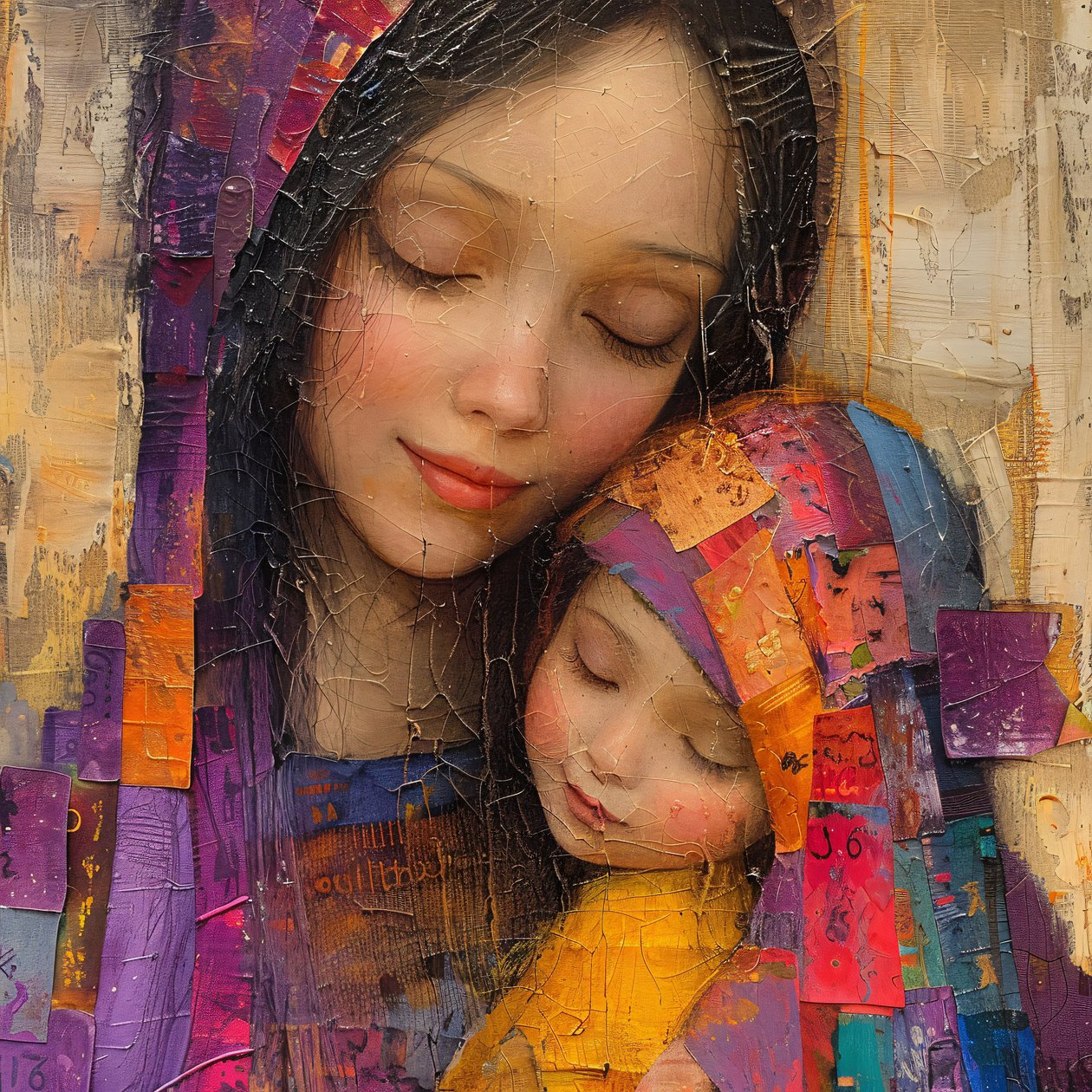 Mère et enfant sur le thème de la fête des mères - F. Abderrahim