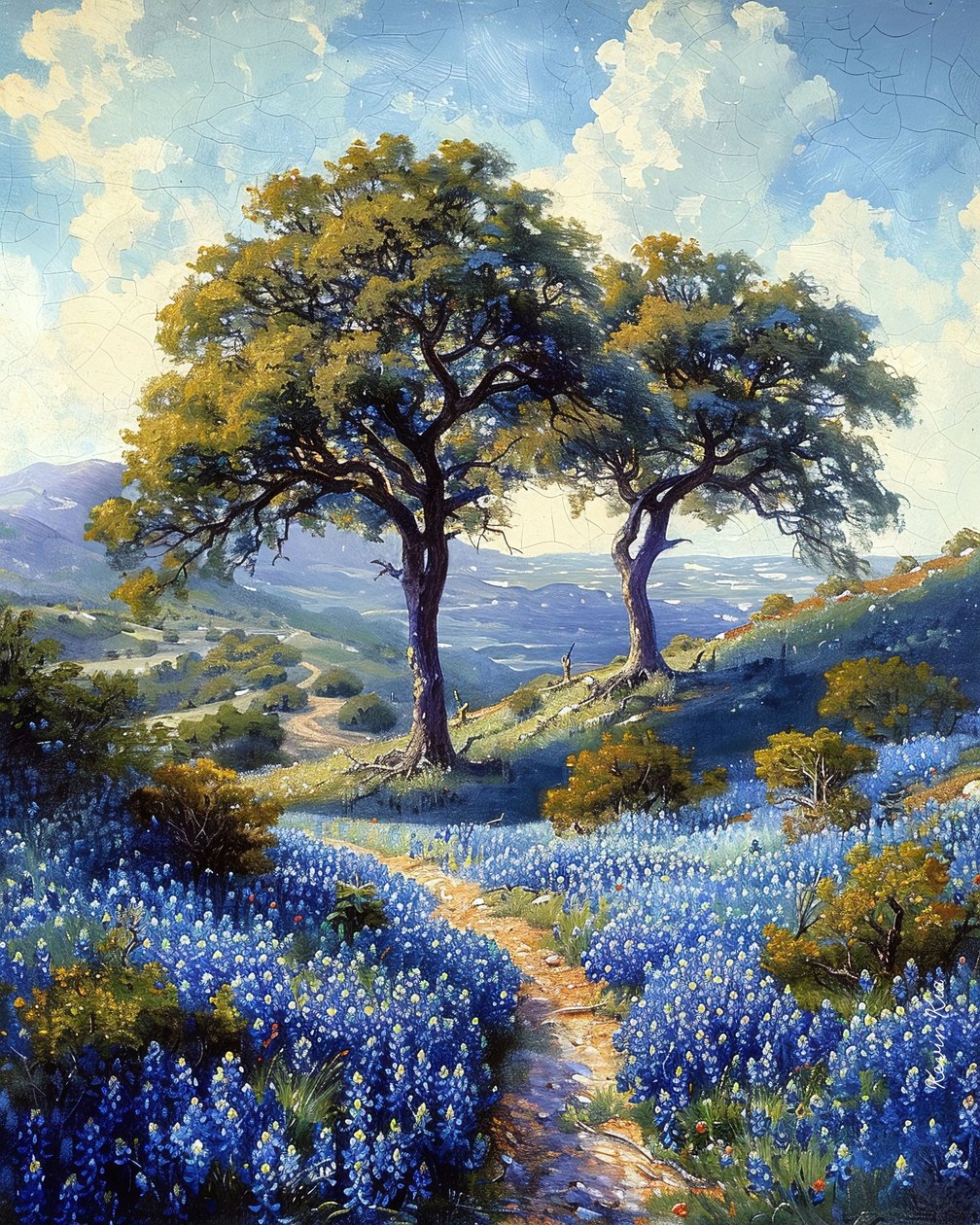 Un chemin dans un paysage bordé de fleurs de lavande - F. Abderrahim