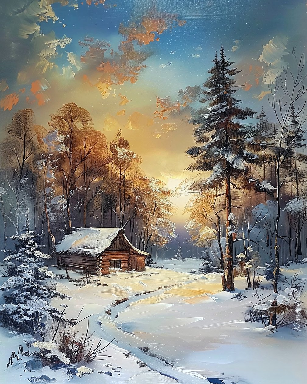 Cabane au milieu d