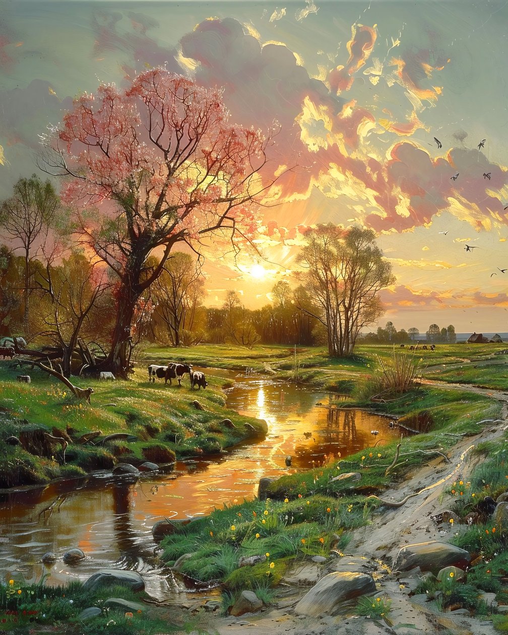 Beau paysage au coucher du soleil - F. Abderrahim