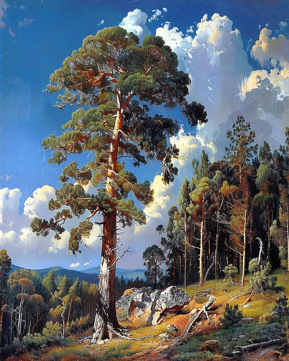 Paysage avec falaises rocheuses et forêt - F. Abderrahim