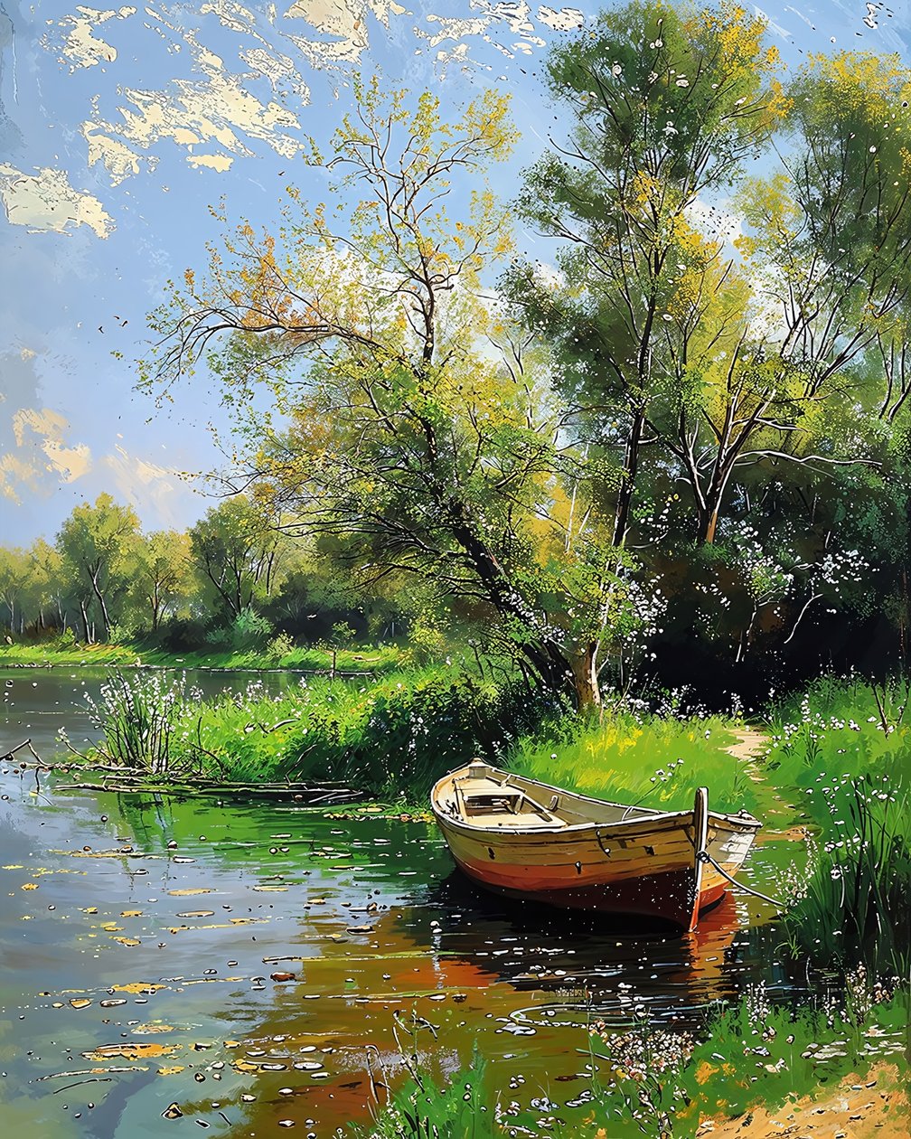 Bateau au bord d