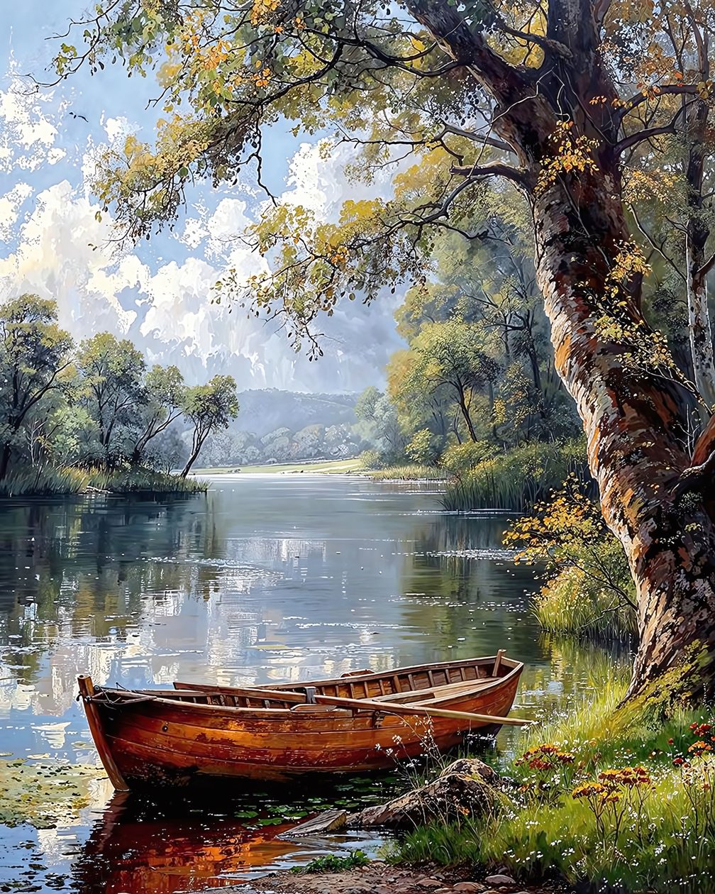 Un bateau ancré au bord d