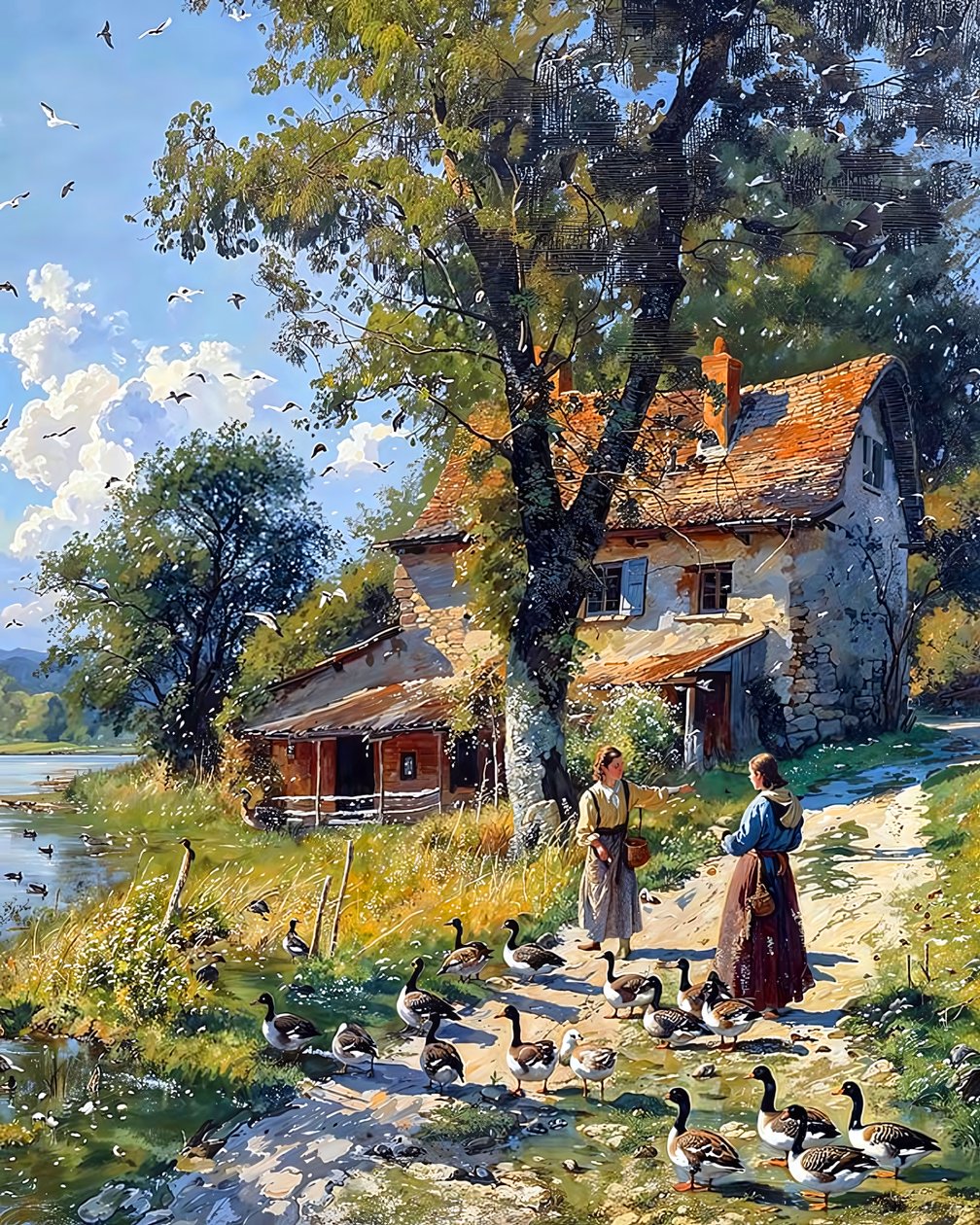 Fille de campagne s