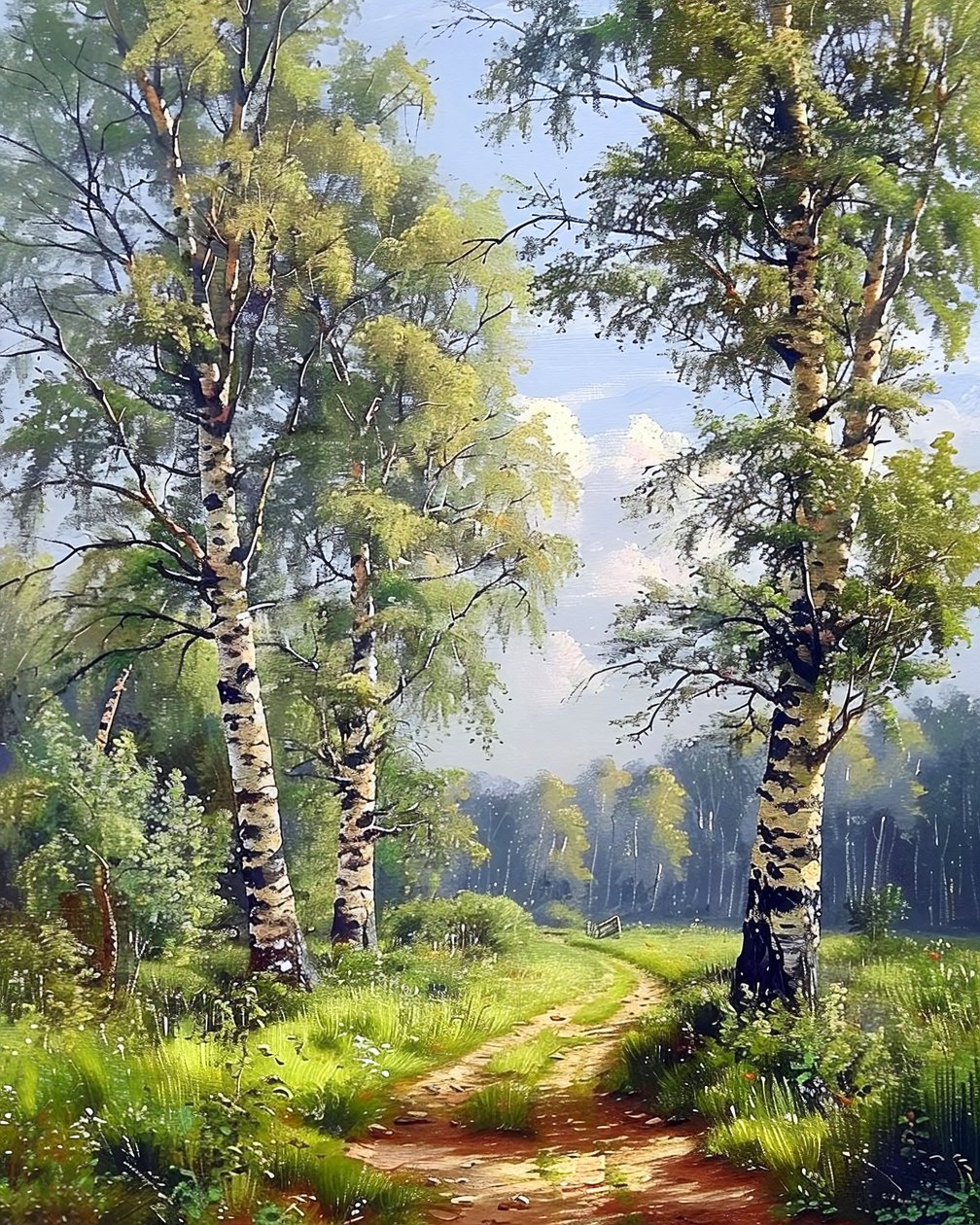 Paysage avec forêt enchantée - F. Abderrahim