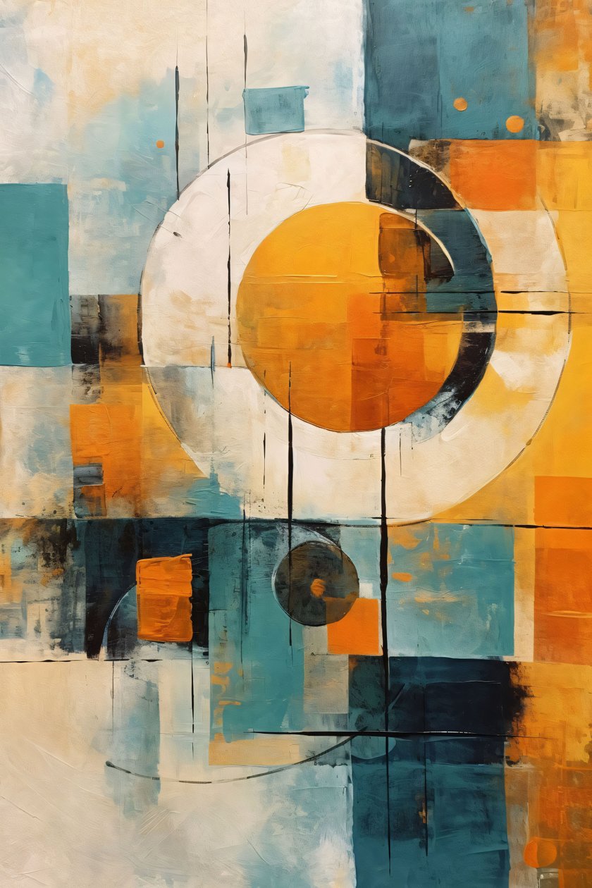 Représentation abstraite de la connaissance mathématique, décoration murale pour la chambre à coucher - F. Abderrahim