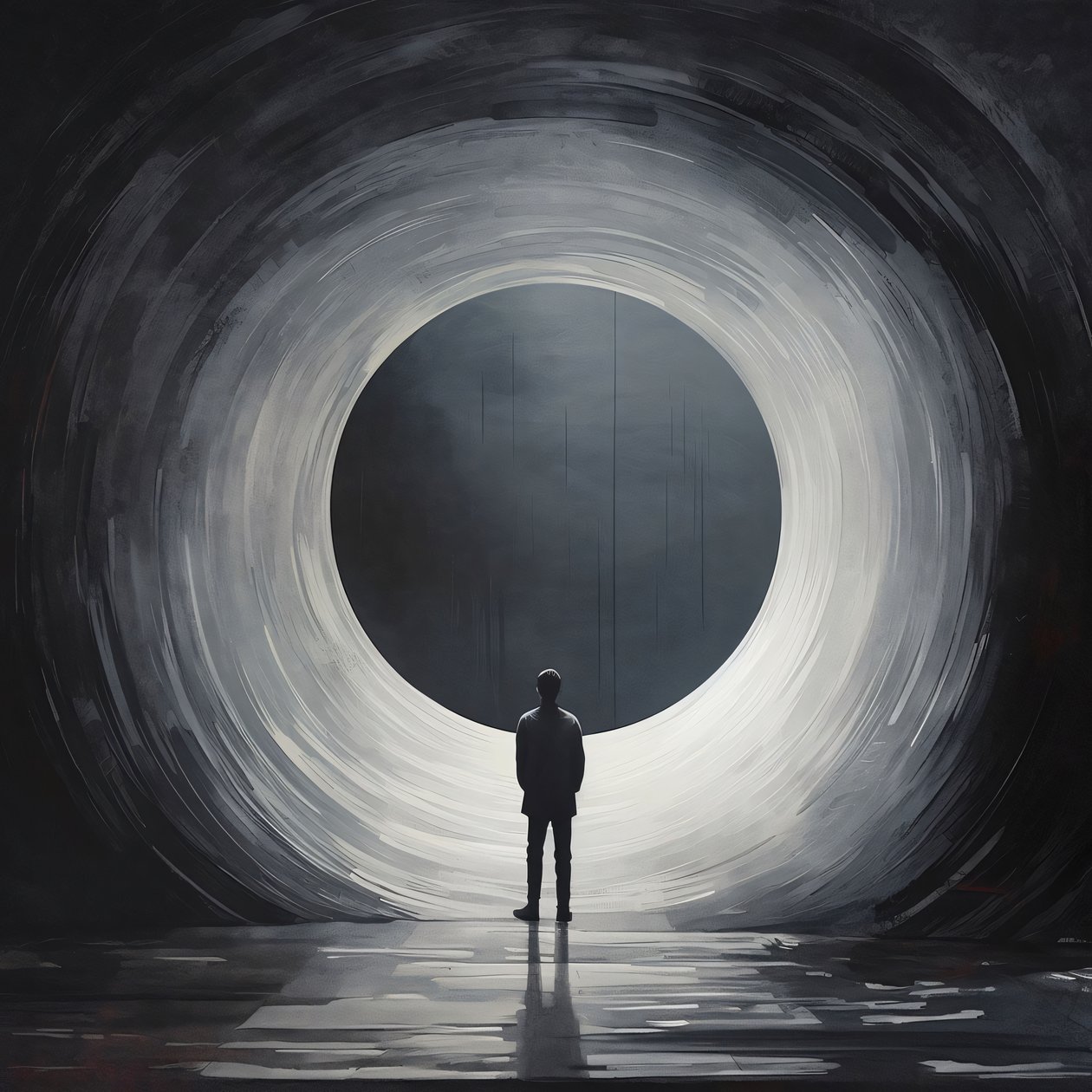 Abstract Void The Emptiness of Darkness, near death experience, framed wall decor prints - F. Abderrahim