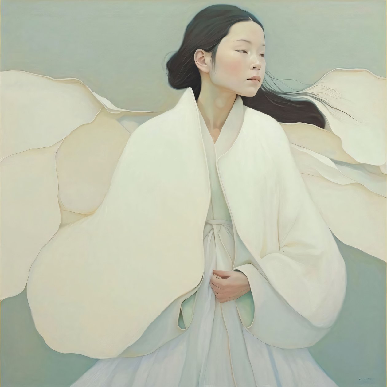 Femme japonaise portant un kimono traditionnel, Custom Canvas Prints - F. Abderrahim