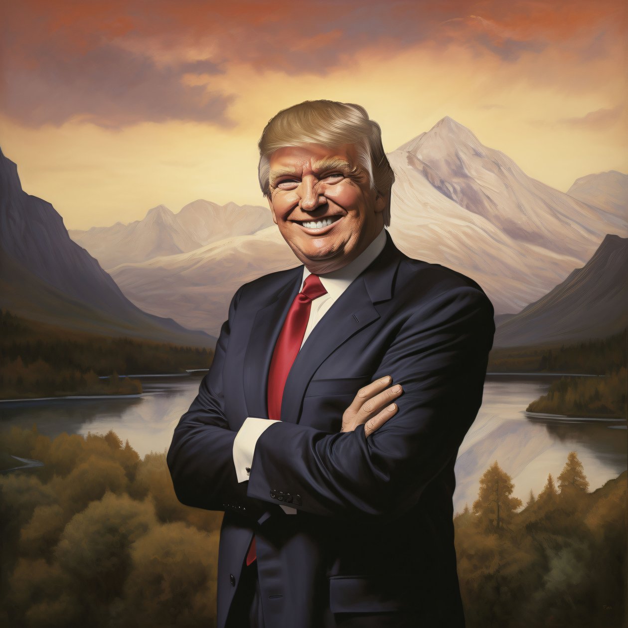 Peinture portrait Donald Trump, Décoration murale que vous allez adorer | impression à la demande - F. Abderrahim