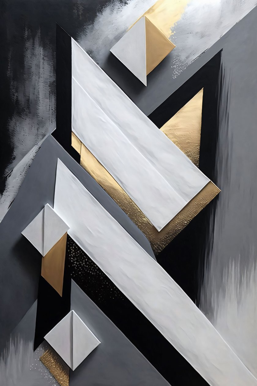 Toile verticale, peinture abstraite à l