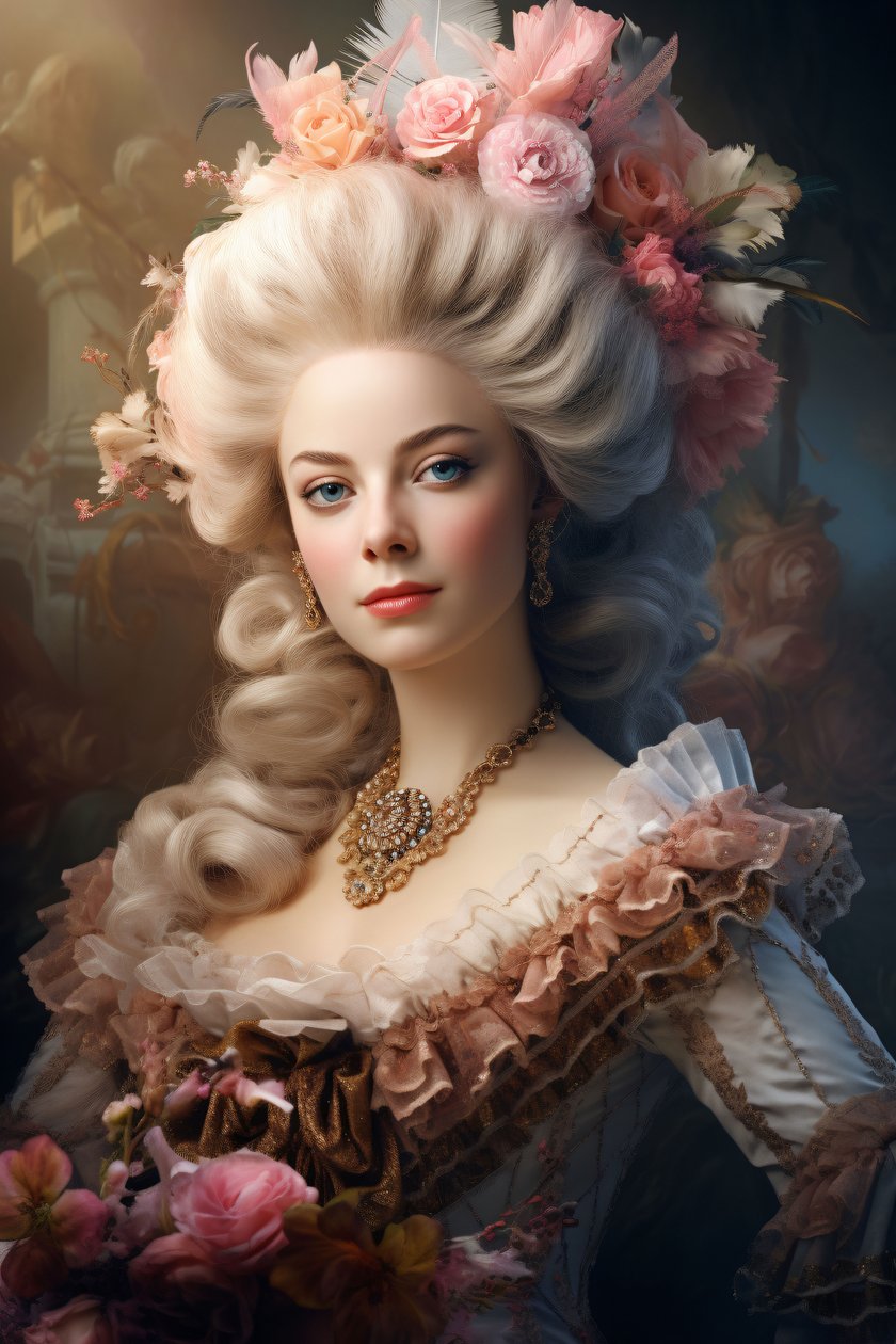 Photo de la belle reine Marie Antoinette, décoration murale | impression sur demande - F. Abderrahim