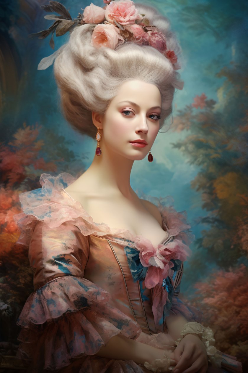 La Duchesse, Portraits Rococo, peintures à l