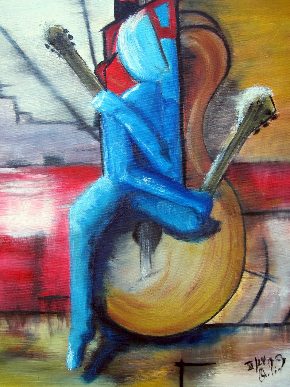 Femme à la guitare - Christian Piecuch
