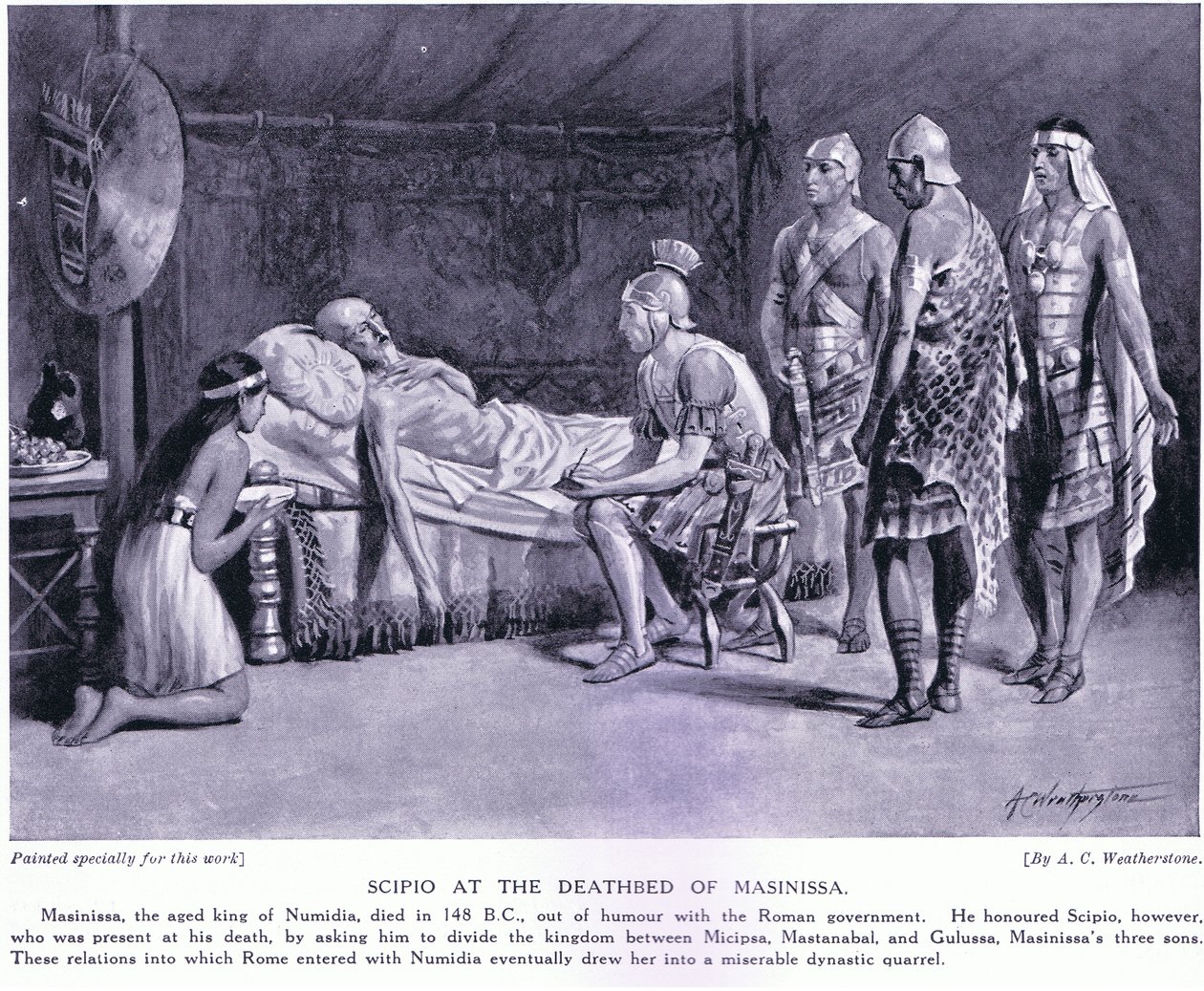 Scipion au chevet de Masinissa - A.C. Weatherstone