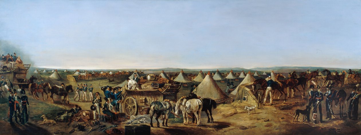 Le 10e régiment de dragons arrivant au camp, Brighton - A.E. Eglington
